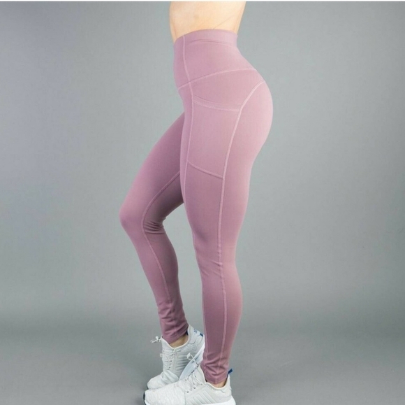 Buffbunny Luna Legging In Mauvelous Solid Pockets Small - Picture 6 of 6